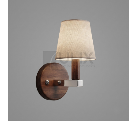 VELADOR DE PARED MADERA OSCURA